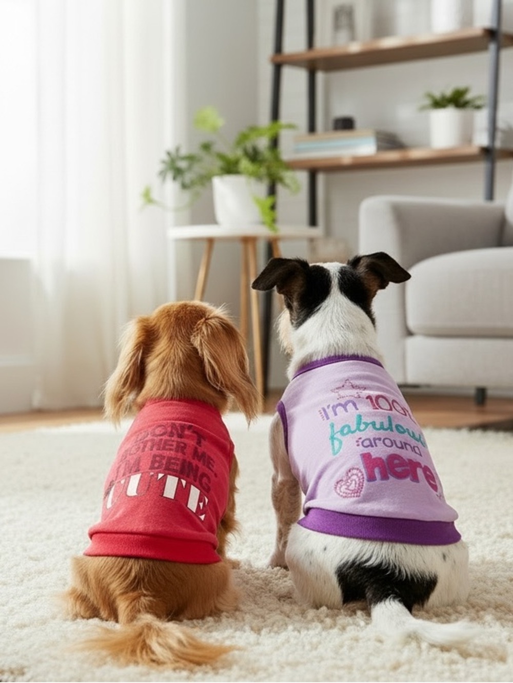 Dog Graphic Tee Pack - Pink and Lavender Cozy Pet Shirts